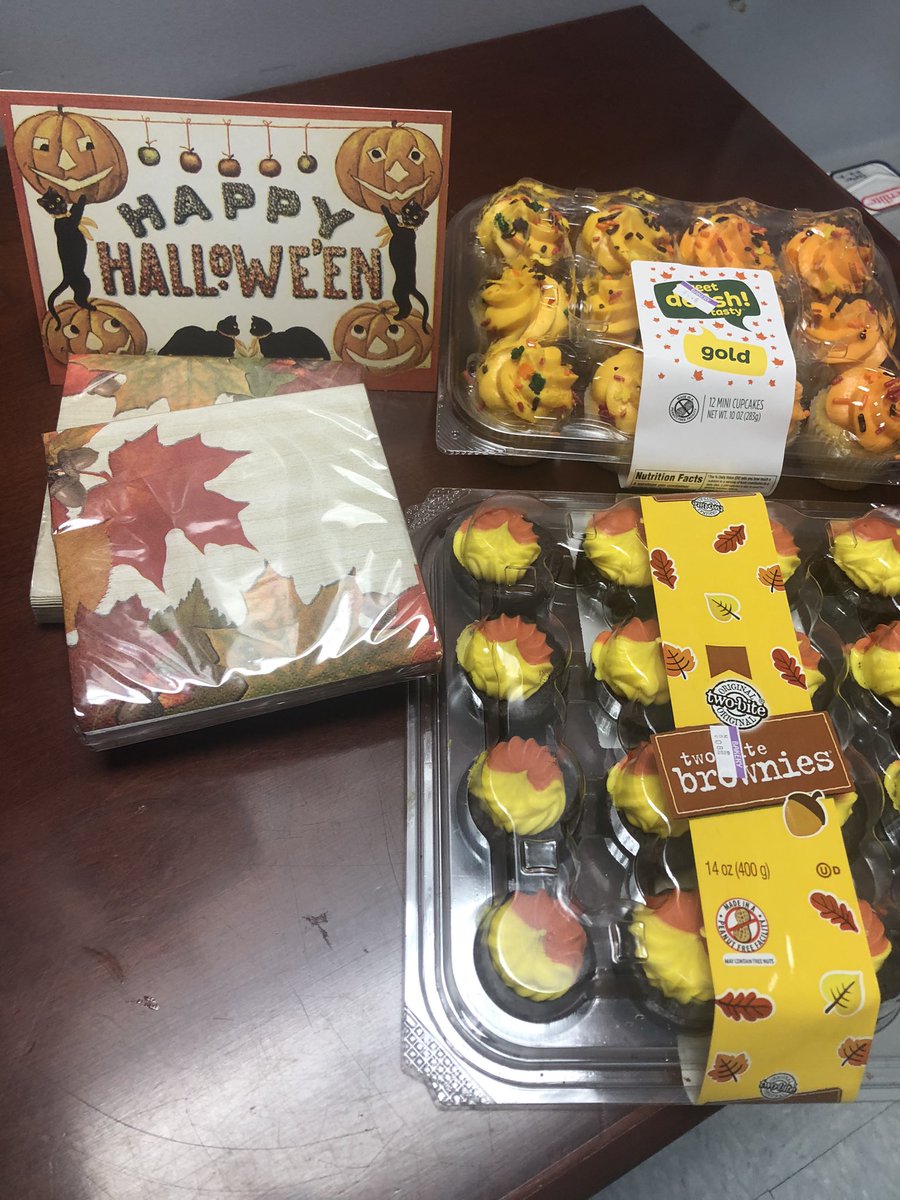 Thanks to the friendly halloween pumpkin who stopped by and dropped treats off for the Tatem teachers.  Yummy 😋 #tatemtweets #bekind #hopeandgrace