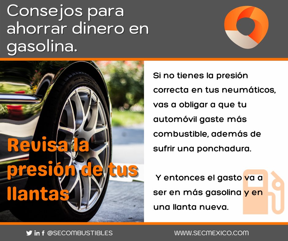 SECombustibles's tweet photo. Consejos para ahorrar dinero en gasolina.
#SECnoticias #Sinergia #SECtips #Combustibles https://t.co/LdaMQVKtpR