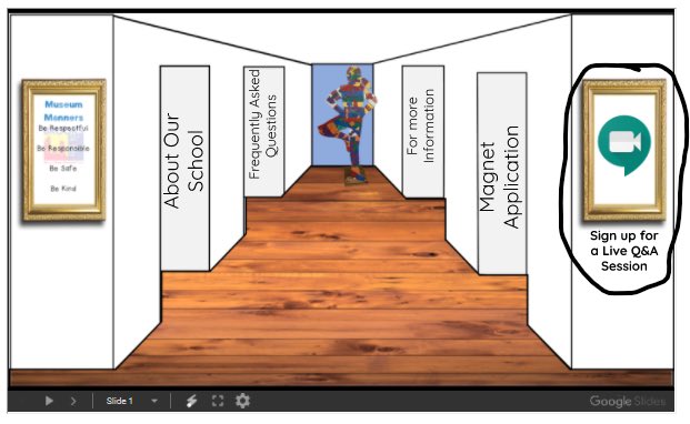 Want to tour Brooks? Go here👇🏻 wcpss.net/brookses for our virtual tour. After the tour sign up for a LIVE Q&amp;A Session. Check back often as the tour is updated frequently. #welcometoBrooks 

<a href="/Brooks_PTA/">Brooks PTA</a> <a href="/found4brooks/">Brooks Foundation</a> <a href="/NorthernAreaWC/">Northern Area WCPSS</a> <a href="/wcpssmagnets/">WCPSS Office of Magnet Schools (Choice Schools)</a> <a href="/WCPSS/">Wake County Public School System</a>