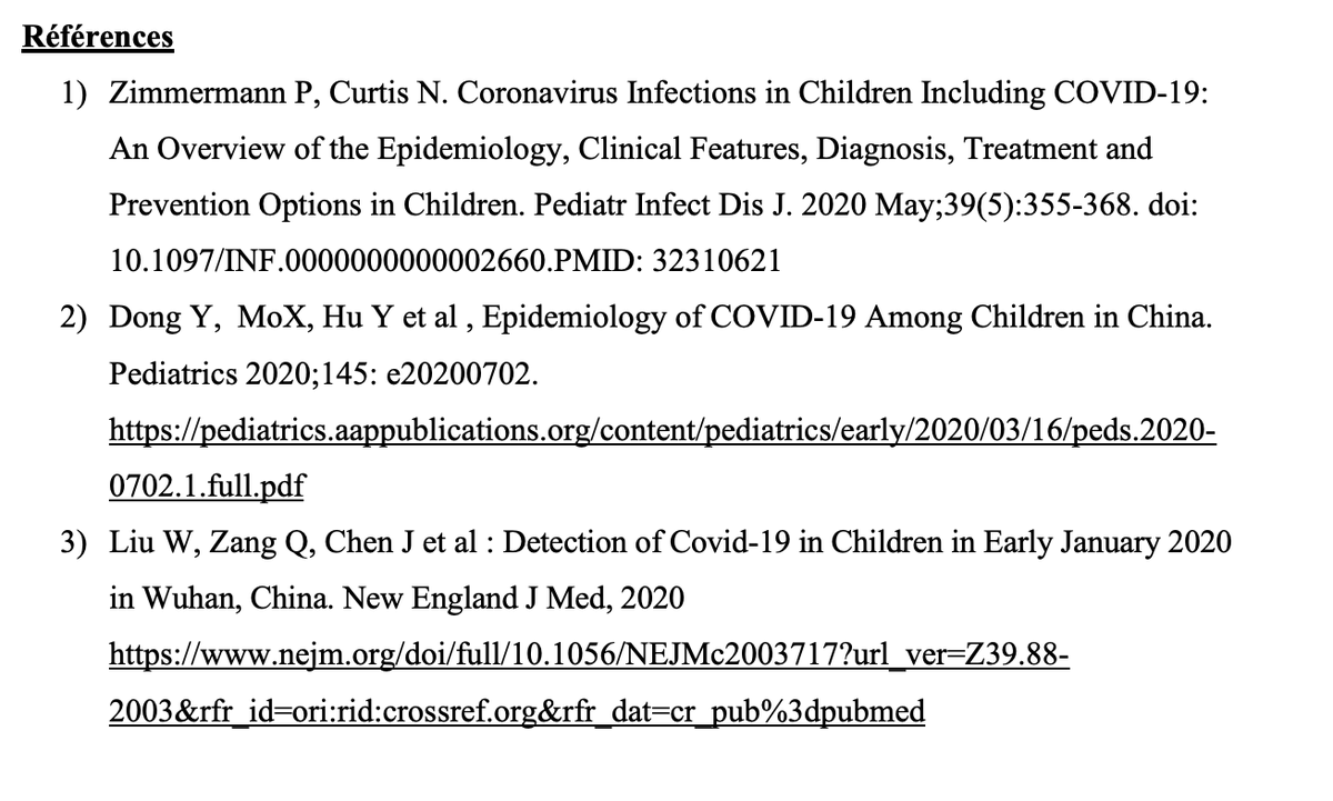 En face de tout ça, on a quoi,  @EmmanuelMacron, pour ne pas justifier les mesures à l'école ? On a l'étude non publiée du Dr Robert Cohen.  https://www.infovac.fr/docman-marc/public/covid-19/1687-covid-enfant-infovac-def-010620/fileElle se base sur des études publiées en mai, sur des données de janvier-mars...