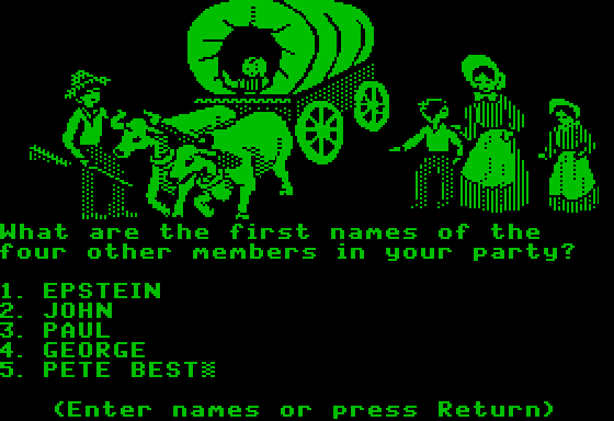 so replacing CHARACTERNAME with YOU makes sense, since it makes it generic.Who has died of Dysentery? Not some random character someone made up for their fictional oregon trail party, it is YOU!