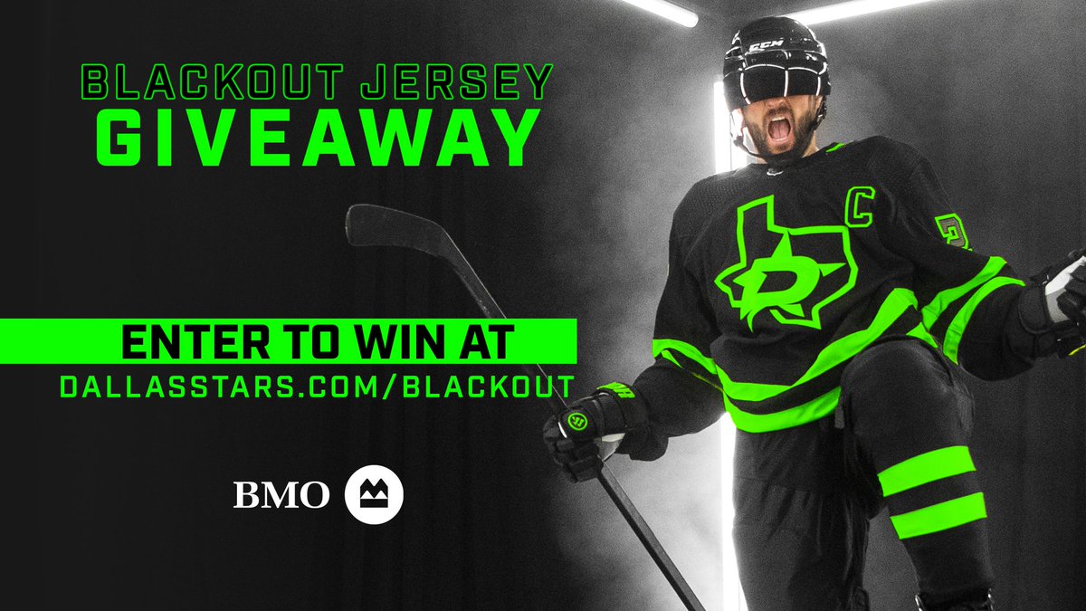 Dallas Stars on X: 🚨 𝗚𝗜𝗩𝗘𝗔𝗪𝗔𝗬 𝗧𝗜𝗠𝗘 🚨 Want to be one of the  first to own a Blackout jersey? Enter bel
