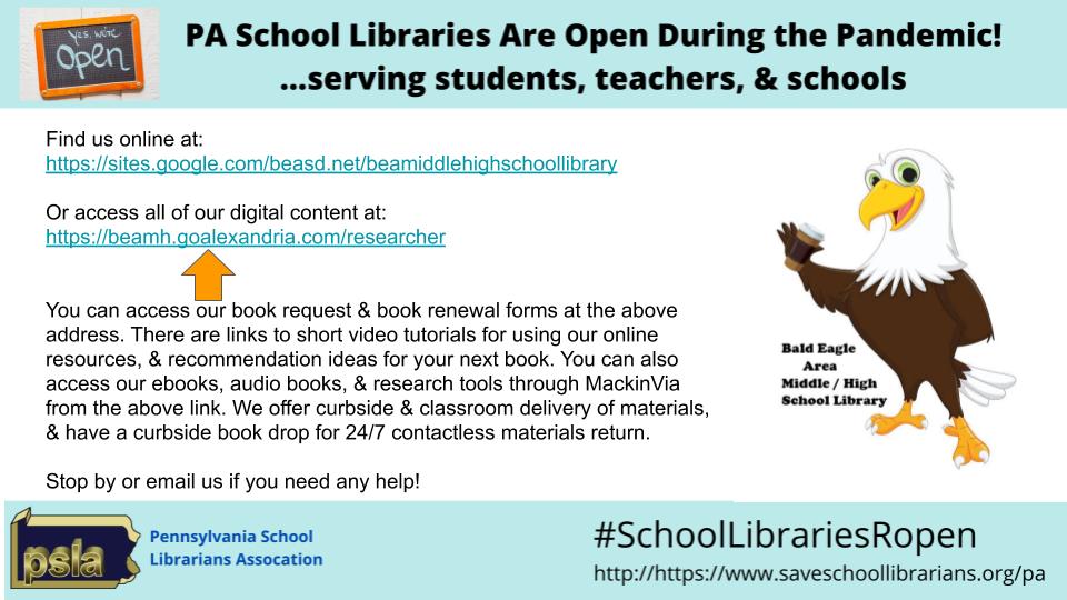 BEAHS_Library's tweet image. #SchoolLibrariesRopen
