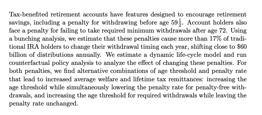 Ellen StuartJMP: "The Impact of Withdrawal Penalties on Retirement Savings"Website:  https://www.ellenstuart.com/ 