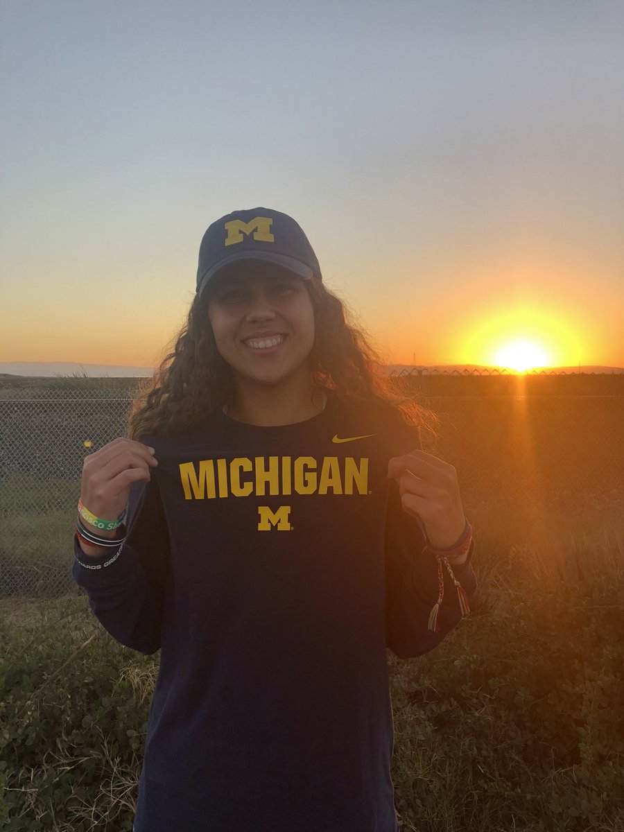 magicgirl__1's tweet photo. I am beyond excited to announce that I have verbally committed to the University of Michigan to continue my academic and athletic career! I want to thank all of my coaches, friends and family! I wouldn’t be the person I am today without you! go blue!〽️💙@umichwsoccer https://t.co/pjh607GB4z