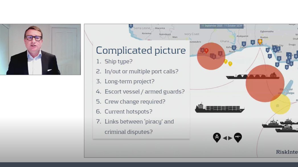 dkmaritimedays's tweet photo. It is a complicated picture in the Gulf of Guinea, @HthHans says at #DDMD2020 - Follow the debate on Piracy in the Gulf of Guniea here: https://t.co/ve9aRGWPY4 https://t.co/ghBqQ6xnU1
