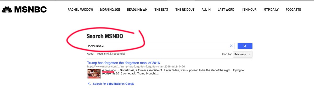 As of moments ago,  @MSNBC has one mention of Tony Bobulinksi... from 4 days ago.
