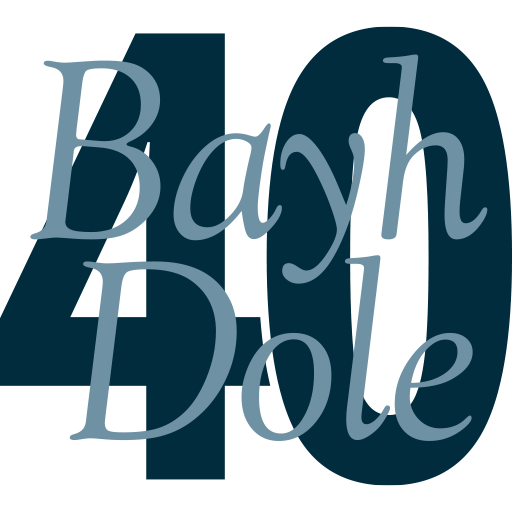BayhDole's tweet photo. The Bayh-Dole 40th Anniversary Celebration video webinar will be available TODAY at 1PM ET! Hear from speakers including @SenatorDole, @gqpatent, @KevinAWalters, @Ssusalka + @waltercopan. There's still time to register for the event here: https://t.co/CiQqlV4LBN https://t.co/LKd5QuGL4S