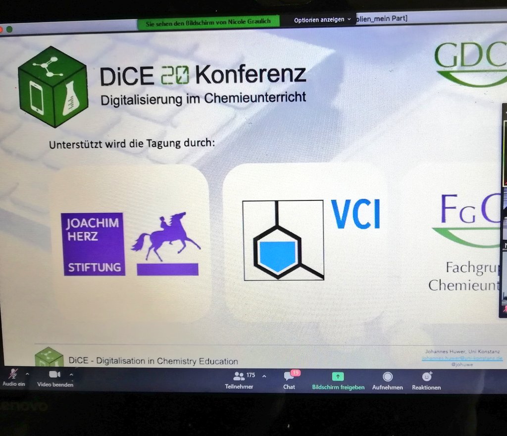 malte_ernst's tweet photo. #DICE20 - Wie entwickel ich meinen digitalen MINT-Unterricht weiter? - Heute spannende Einblicke und Workshops beim Symposium #Digitalisierung im Chemieunterricht @GDCh_aktuell @chemieverband @unipotsdam @unikonstanz @Uni_Wuppertal @MINT_Zukunft @BW_NRW @mint_ec @BMBF_Bund https://t.co/5XY5GB8S1T