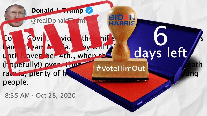 bots4democracy's tweet photo. @DanRather

Had enough? We have something you can do. Find out at https://t.co/ulZZcrGa6b #VoteHimOut #VoteEarly #BidenHarris2020 https://t.co/IhJFX6PDDn