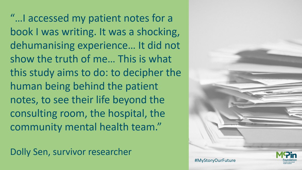  #MyStoryOurFuture is a project about stories and living with psychosis. We set out to hear people’s stories to help us understand what situations influenced people’s mental health. Our hope was that this may help us learn how to support people better. 2/13