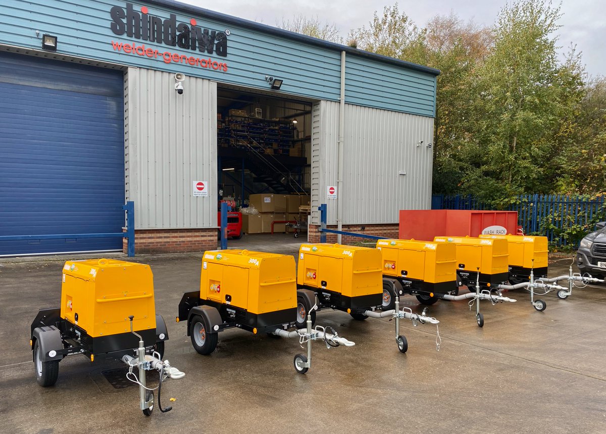 New Shindaiwa Eco300 Diesel Welder Generators leaving our offices in Four Ashes, Wolverhampton today, ready to start work on a Petro Chemical Refinery.

#WelderWednesday
#WelderGenerator
#ATEX
#Shindaiwa
#Teamwork
#petrochemical
