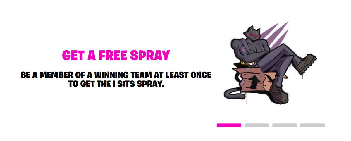 Winning Team Once: I Sits SprayTop 5,000: 200 V-BucksTop 1,000: 350 V-BucksTop 100: 1,000 V-BucksEven if you can join and select a team, if you're not from the states I've mentioned you might not receive any prizes.This was brought to my attention by  @FNLeaksAndInfo