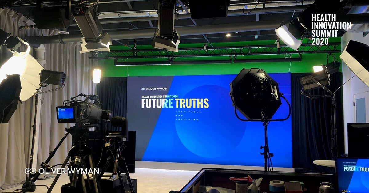OliverWyman's tweet photo. #FutureTruths: Our 8th annual Health Innovation Summit gets underway today virtually from our studios in #Chicago! We'll be discussing with a wide range of industry thought leaders the inevitable & inspiring trends impacting #healthcare. Agenda > https://t.co/IhKSqZDNKj #OWHIC https://t.co/yV9IBAx7N5