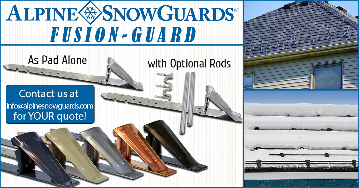 AlpineSnowGrds's tweet photo. FUSION-GUARD is on 🔥!!
Get your quote today and discover the HYBRID solution that's changing the industry: https://t.co/NvYs5I2fOh #fusionguard #hybrid #roofing #snowretention #snowguards #putalpineonit #putfusiononit https://t.co/A80RJzm7sZ
