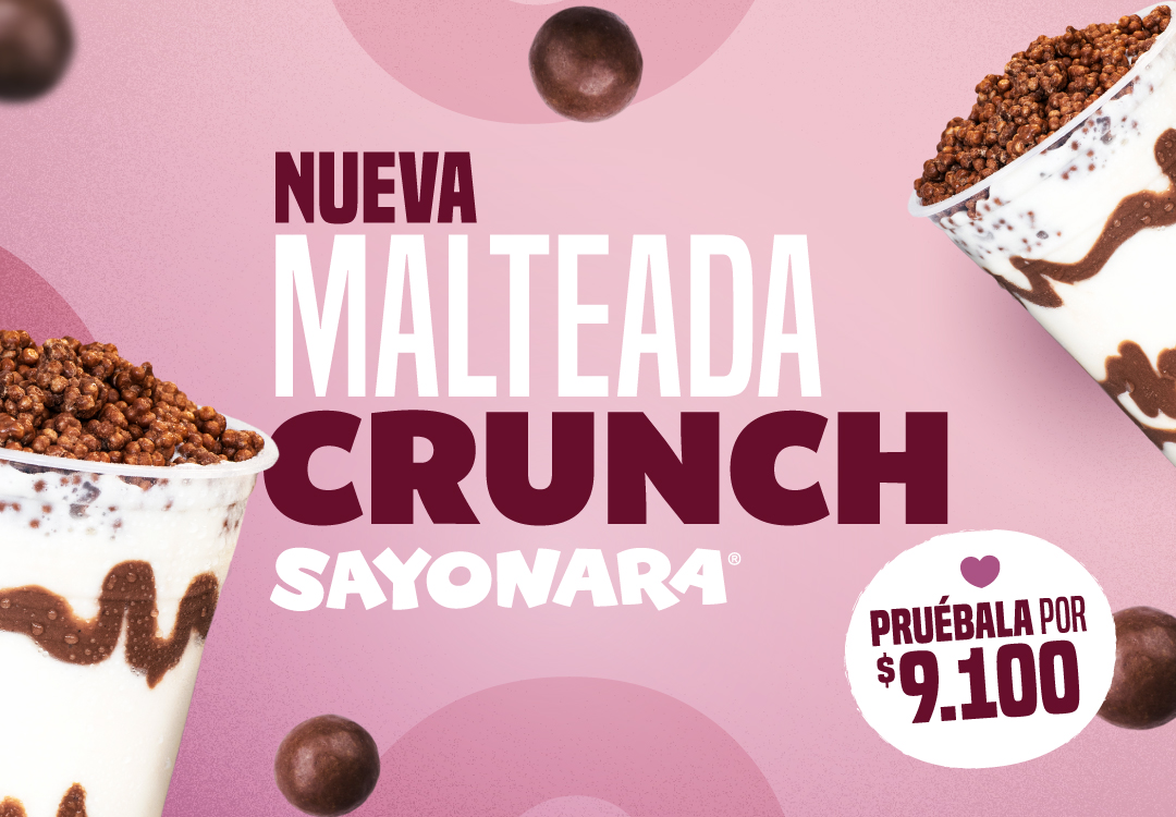 Ponle el #crunch a tu día, Pídela a través por nuestra App Sayonara o sayonara.co 

#sayonara #sayofans #crunch #malteada #nuevo
