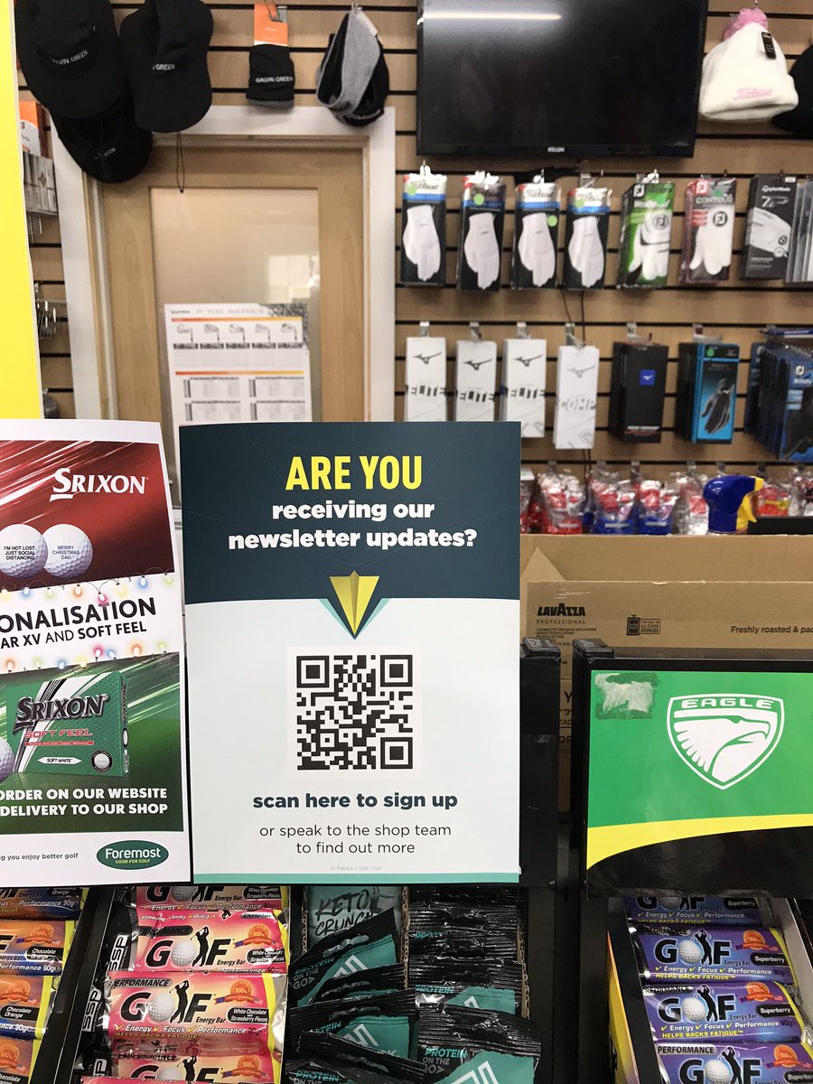 CharlesBellGolf's tweet image. Are you receiving our newsletter updates @StPatricksGolf ??? Scan the QR code in store or visit charlesbell.foremostgolf.com
#goodforgolf @Foremostgolf @Foremost_Stu