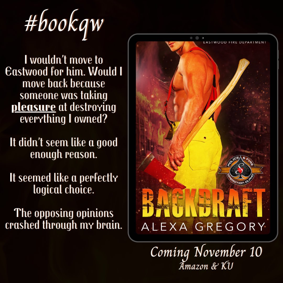 It's #bookqw! Today, the word is PLEASURE. Here's a little something from BACKDRAFT, out November 10th. 🔥🔥🔥Pre-order! amzn.to/3jPQEVv Arson gets in the way of love for this volunteer firefighter and lawyer-in-hiding...