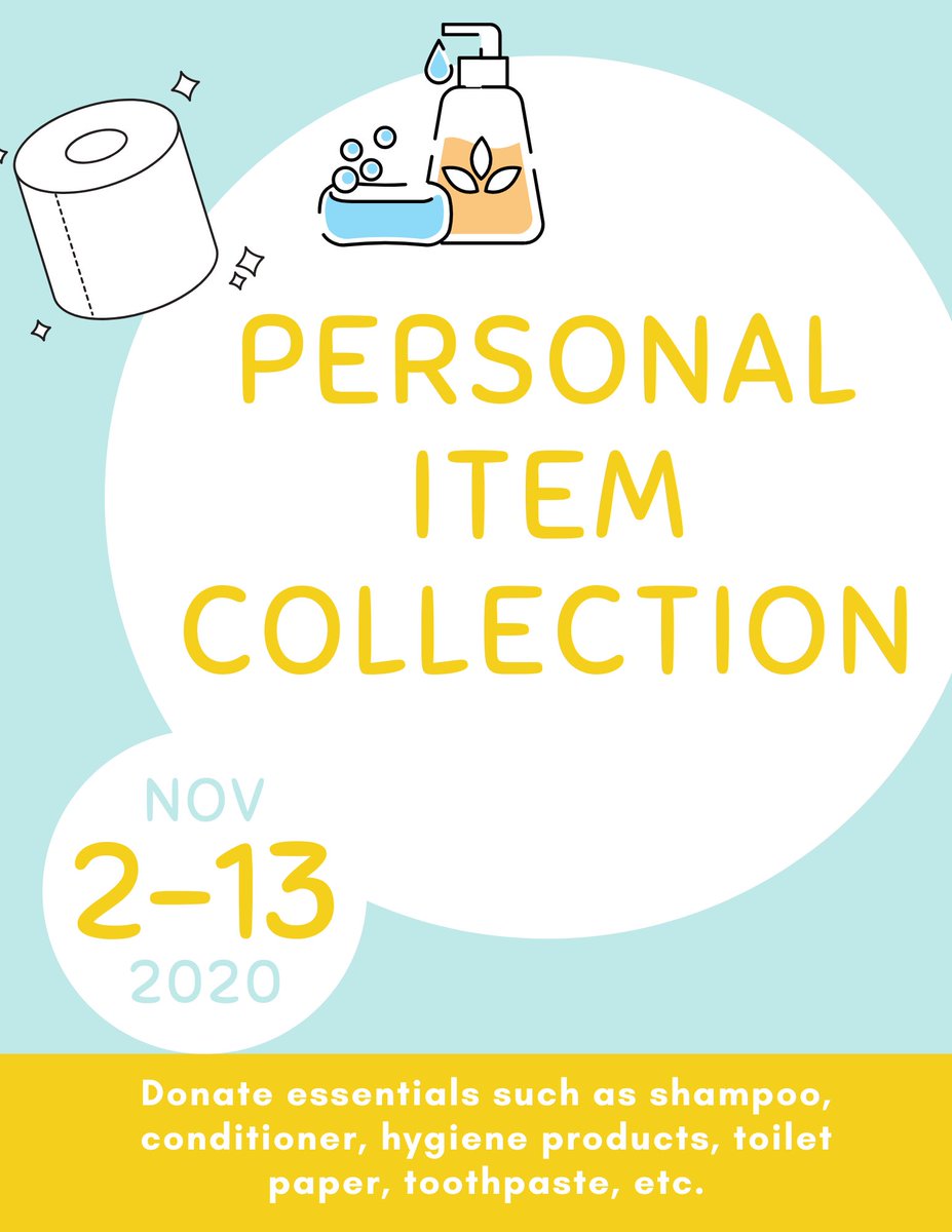 Please consider donating to our personal item collection!! Any contribution would be a great help.
For Mentor Online Students there is a drop off day on November 3rd. 
With bringing in hygiene products be sure everything is sealed just as you would buy it from the store😊