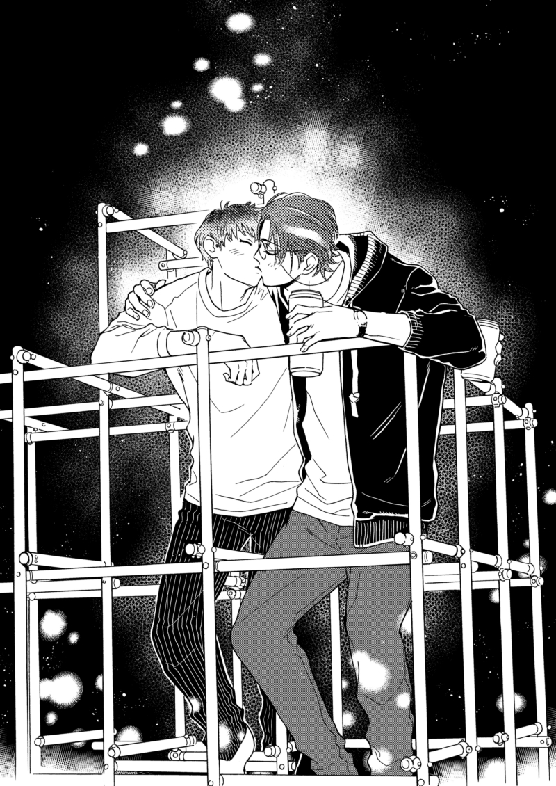前に落描いた、ジャングルジムきっす仕上げた～。ろささ。 