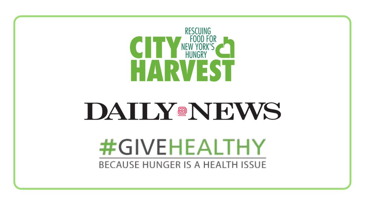 GiveHealthy's tweet photo. We’re thrilled to partner with @CityHarvest +@NYDailyNews on #nyc biggest food drive!  Visit https://t.co/cWAMcWsasL  to easily set up a virtual drive.  Perfect for schools and companies operating remotely! #fooddrive #foodinsecurity https://t.co/7D1lRtenho