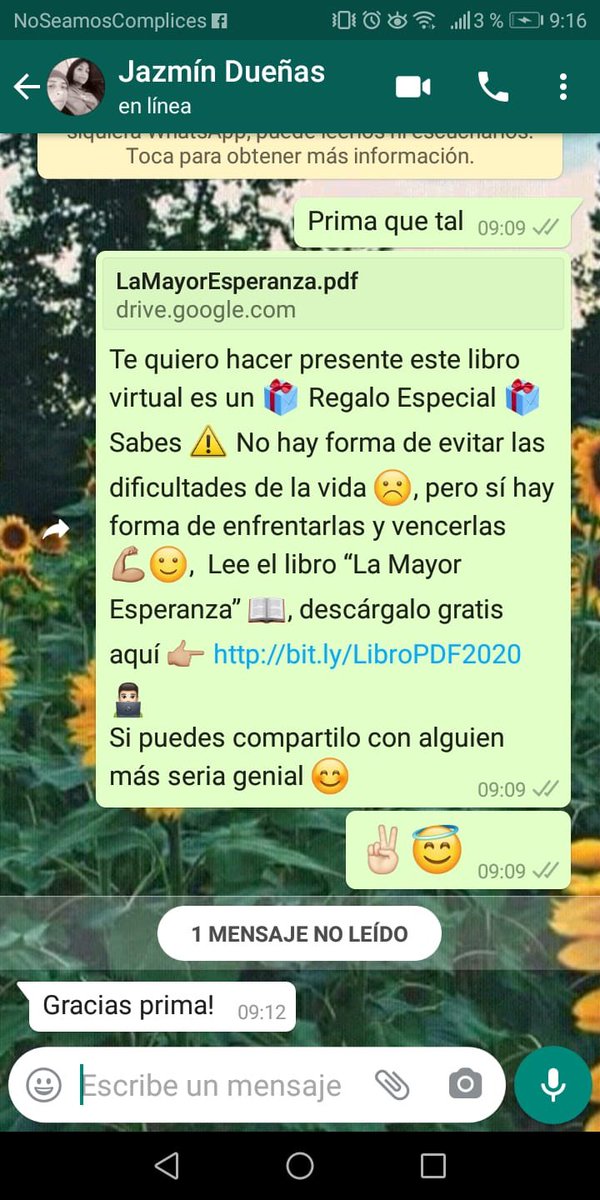 AdventistasAPCE's tweet photo. Jhoana Chávez, personal de oficina de la #APCE, está compartiendo con sus amigos de manera digital el libro #LaMayorEsperanza porque #JuntosSaldremosDeEsta, únete y comparte el libro a todos tus amigos #ImpactoEsperanza2020. https://t.co/EPil96E6Pv