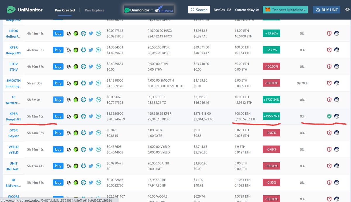 UniMonitor's tweet photo. Nice job! Our contract inspection successfully captured a gem! $KP3R $UNT https://t.co/E6Kh0AWlM1