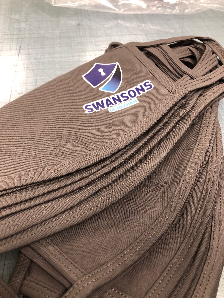 Personalised reusable and washable #facemasks available in #Hexham. Ideal for business looking for #brandidentity . Various colours available. Call us on 01434 609999 for prices! #covid19 #hexhamfacemasks