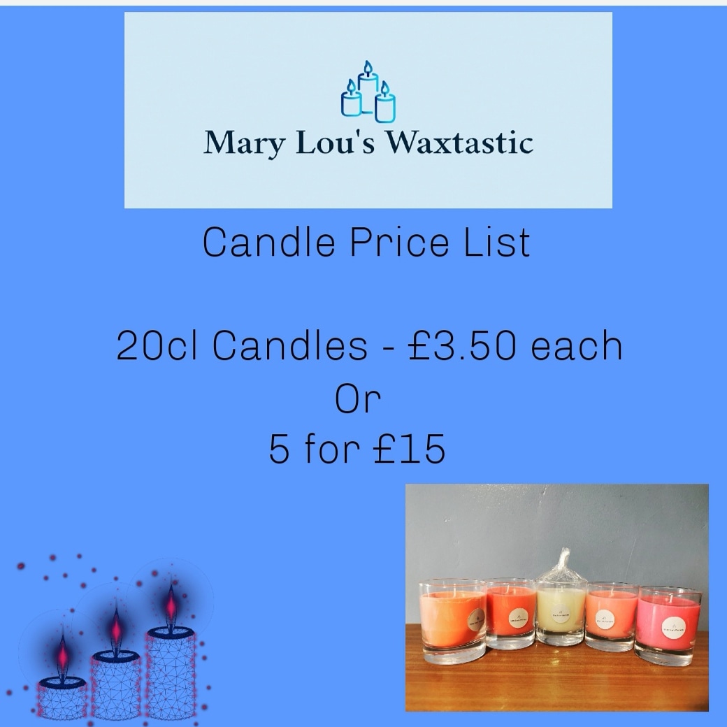 MWaxtastic's tweet photo. Our a candle Price List 🕯️🕯️

#homemadecandle #candle #Candles #handmade #scented #scentedcandles #differentcolours #differentsmells #soywaxcandles #customer #soywax #handpouredcandles #handpoured #smallbuisness #wax #northwalescandles #makingcandles #price #list #pricelist https://t.co/8W3VhzkbqG