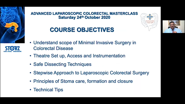 colorectalpch's tweet photo. We are delighted to share screenshots of our Advanced Laparoscopic Colorectal Masterclass Course from Saturday 24th October 2020, with delegates attending online Globally! The Webinar featured interactive Polling, Q&amp;A and questions were answered during the live panel discussions. https://t.co/LsAl40x0OA