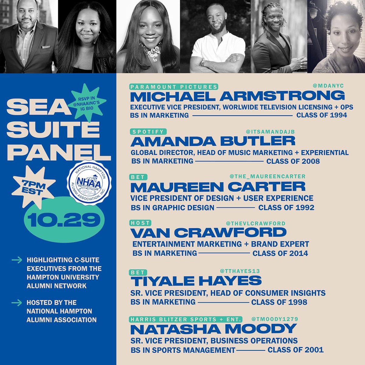 THEfreshVAN's tweet photo. Super excited to moderate this conversation tomorrow with a group of #BlackExecs & fellow Hamptonians ๐
#BlackExcellence #HBCUGrads
Registration: https://t.co/LUyD86ET7D https://t.co/WzpYkpBNoT