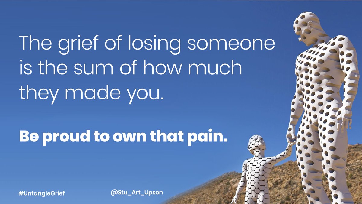 Stu_Art_Upson's tweet photo. Grief is a sum of their greatness.
One Minute Brief of the Day: 
Create a poster/artwork to #UntangleGrief @OneMinuteBriefs

In support of the 'Modern Mourning' project by @UntangleGrief, @LaurenDoughty and @PoppyChancellor https://t.co/cNDBI4PgN1