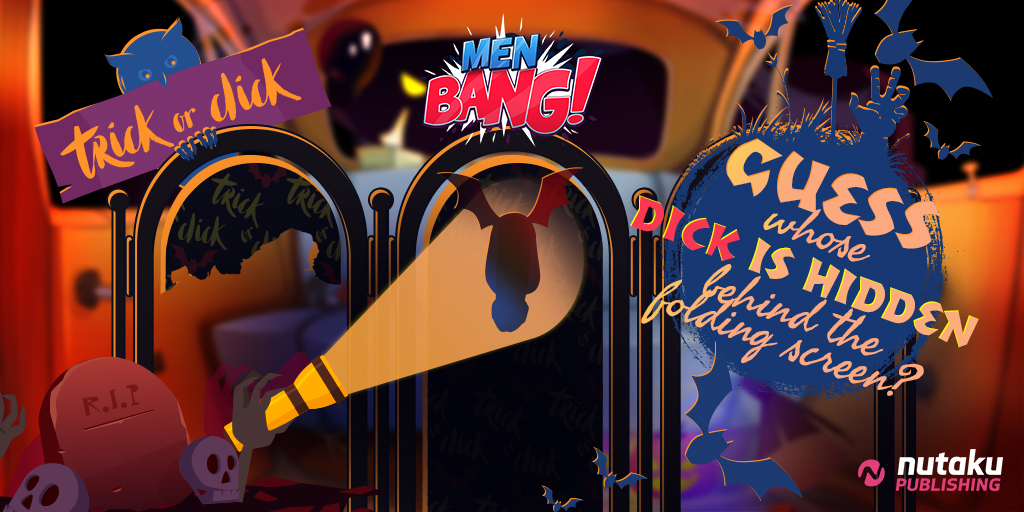 MenBangOff's tweet photo. New day, new tool!  🍆  Can you guess who it might be? 🤤 Remember, you can win 500 💎 diamonds all for yourself!  Contest's rules can be found here: https://t.co/Gwu7dPRnA9
#NutakuHalloween #Halloween #HappyHalloween #HalloweenAtHome https://t.co/askKgzaECo