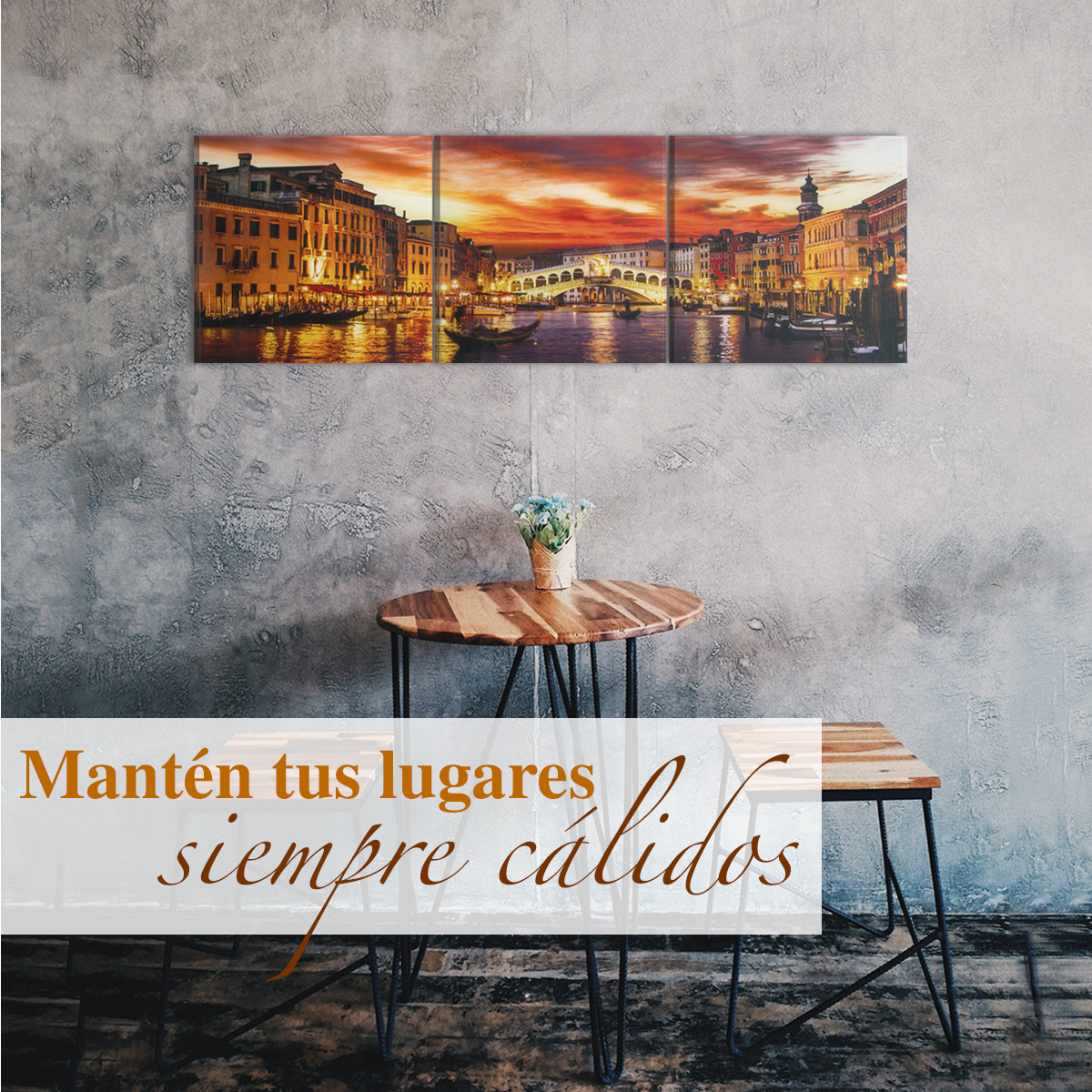 Mantén tus lugares siempre cálidos
Mod.Art sunset
Juego de cuadros decorativos de MDF y PVC.
Incluye:
3 cuadros decorativos.
Medidas: 40 cm x 40 cm cada uno.
Adquiérelos aquí:
whatshome.net/link/store/ROOT