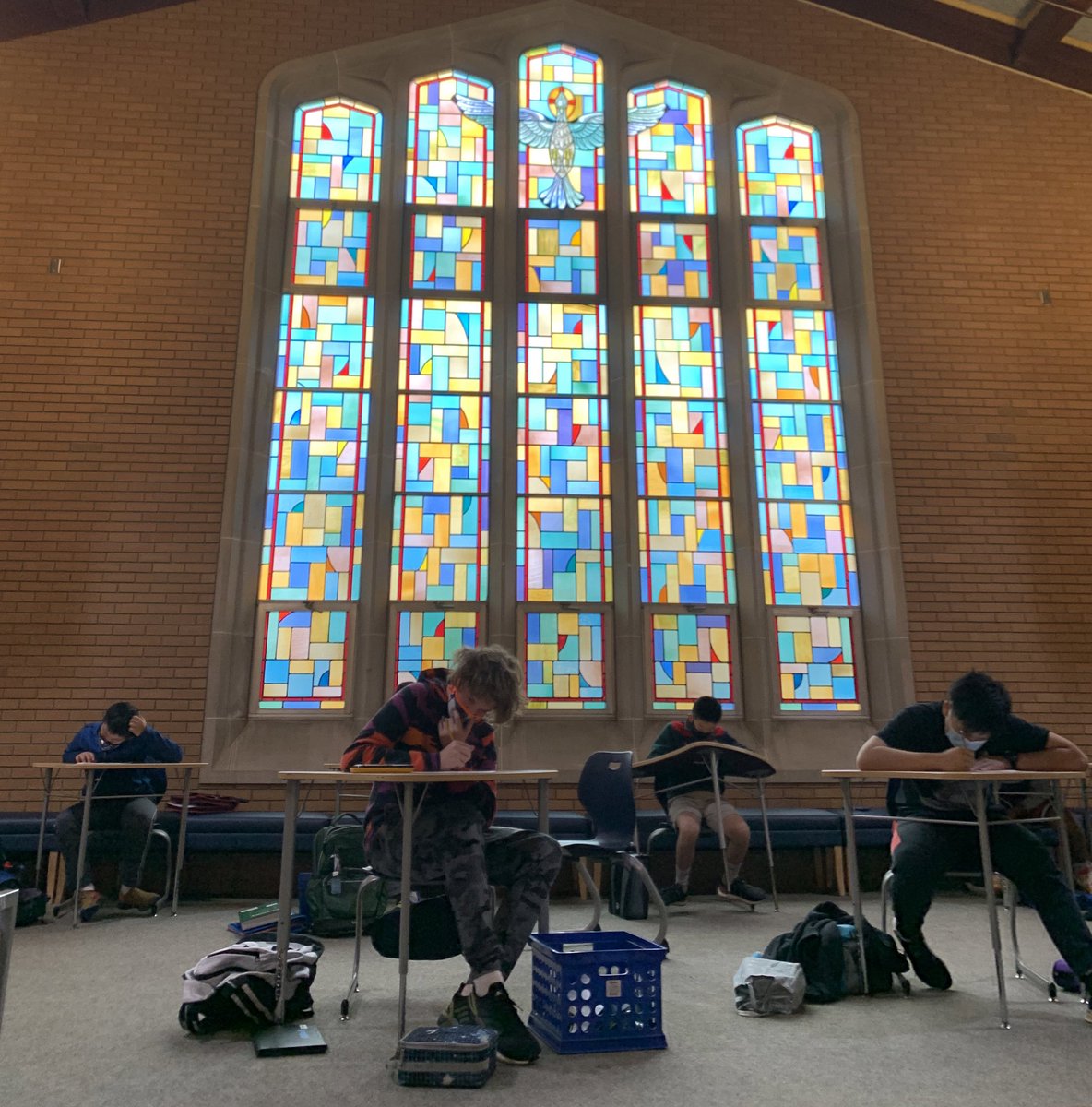 taylo_kenyo's tweet photo. I cannot imagine a more beautiful setting for a young man to take a Geometry quiz #PASHProud #PASHForward #HeCanBe #ChapelLibrary @PrincetonAcadSH https://t.co/hWeMknEBoA