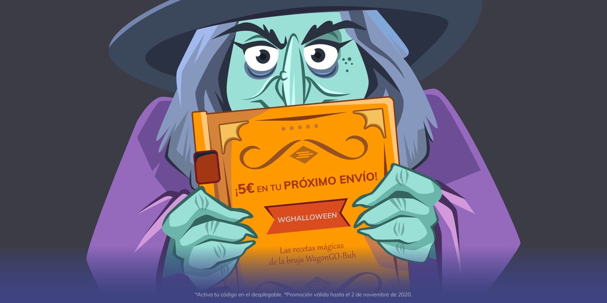 La #receta ⭐ de WagonGO-Buh: "¡5€ de #descuento en tu PRÓXIMO ENVÍO!" con el código WGHALLOWEEN que podrás encontrar en el desplegable.

⚡ para un servicio instantáneo.
🔒 para que sean envíos seguros.
🗺 de #Madrid para enviar por TODA la Comunidad.

📲linktr.ee/WagonGO