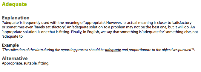 Pietro_Manzella's tweet photo. The proposed #Directive calls for 'adequate' minimum wages.@jeremygardn (https://t.co/JPHytnz1B5) reminds us that in #English 'adequate' is not the same as 'appropriate', meaning 'satisfactory' (or barely satisfactory!). Look forward to reading the Italian translation #EUEnglish https://t.co/RYjT3hO7Nm