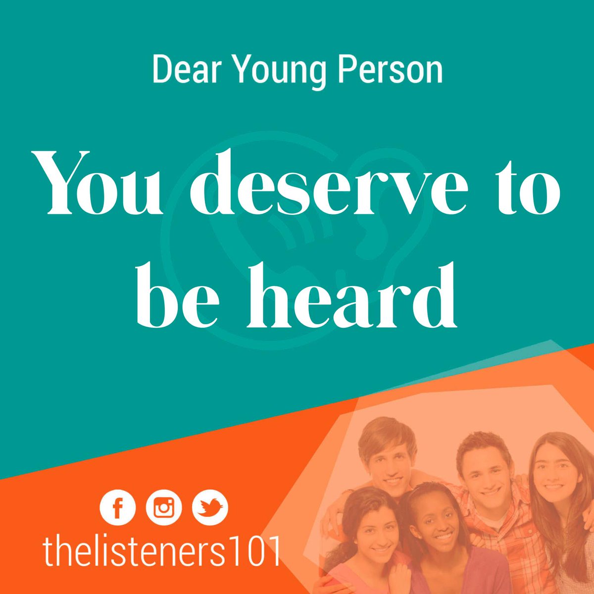 thelisteners101's tweet photo. We believe young people are not only to be seen but also should be heard. 
#TheListeners101 we believe Talk isn't cheap.
#TalkToUs
#WeListen https://t.co/yxm7vmPJZ5