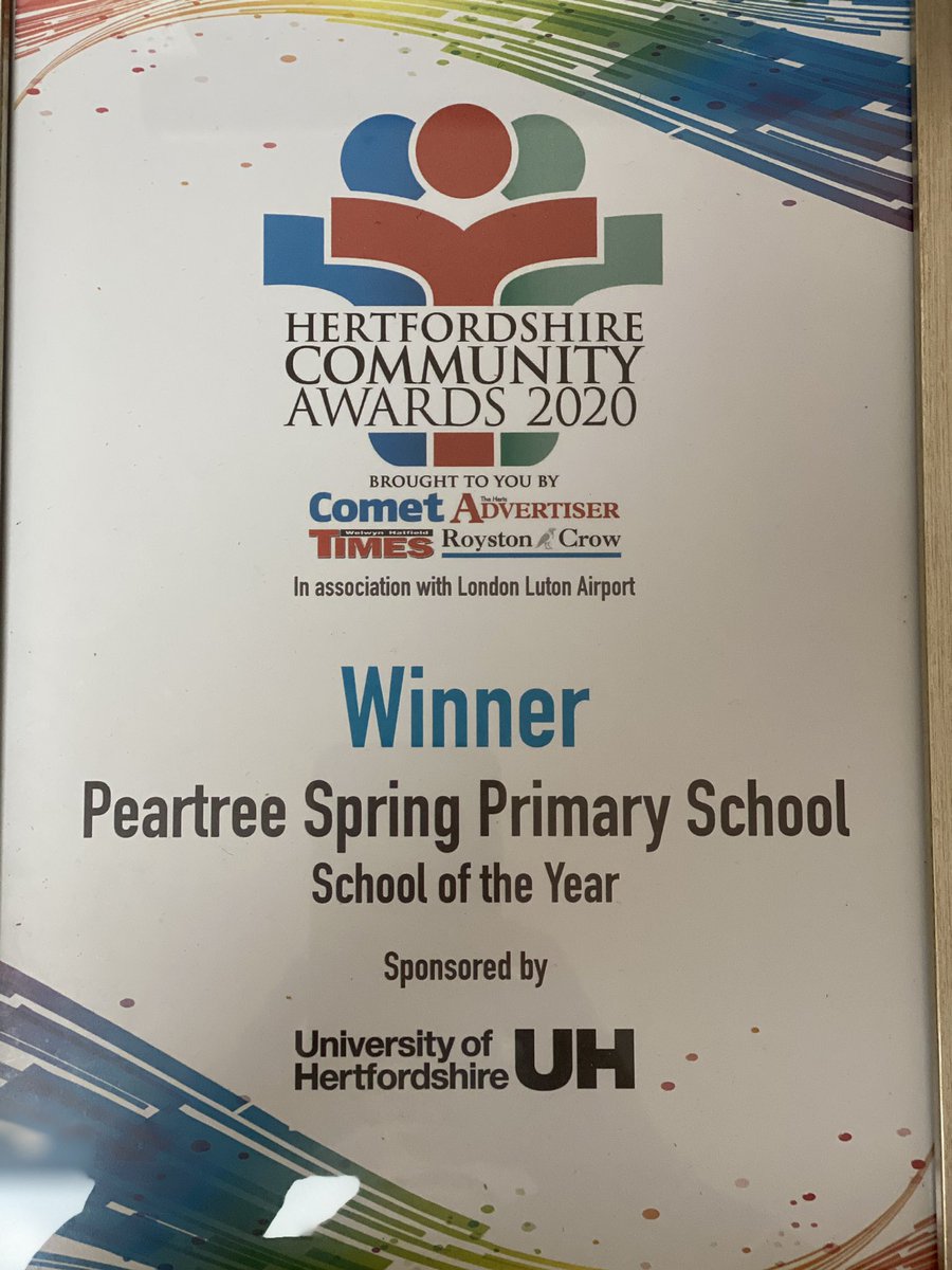 So, so proud! We have won School of the Year 2020!!!! Thanks to everybody for their continued support in what has been the most challenging year for us all. 💙💙💚💚💙💙#peartreespring #schooloftheyear #winners