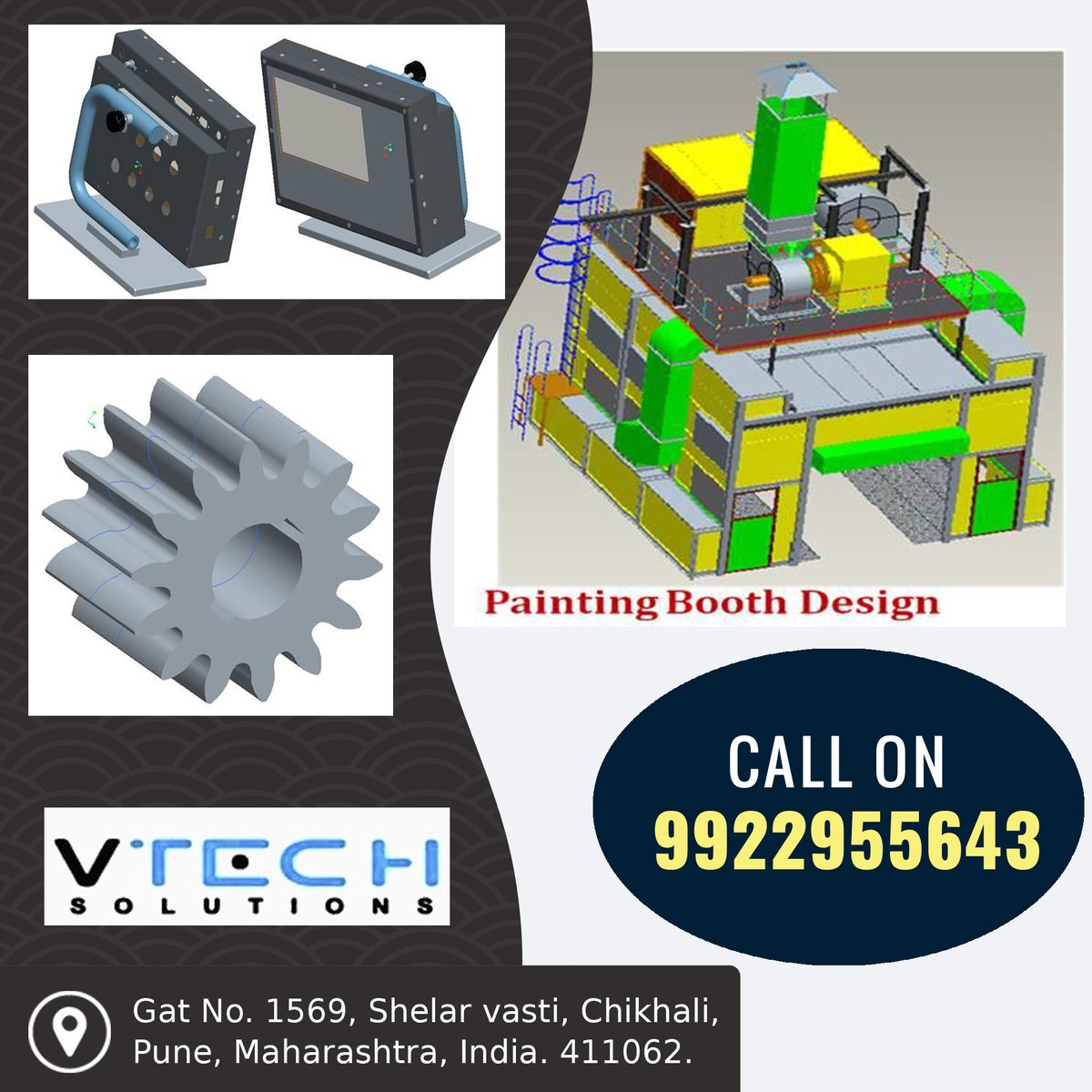 SolutionsVtech's tweet image. Vtech Solutions Is Capable To Provide Painting Booth Design Services.
For free Enquiry Call Us on 9922955643
info@vtechsolutionsindia.com
vtechsolutionsindia.com
Address:- Gat No-1569, Shelar Vasti, Dehu Alandi Road, Chikhali, Pune 411062.
#VtechSolutions  #paintingboothdesign