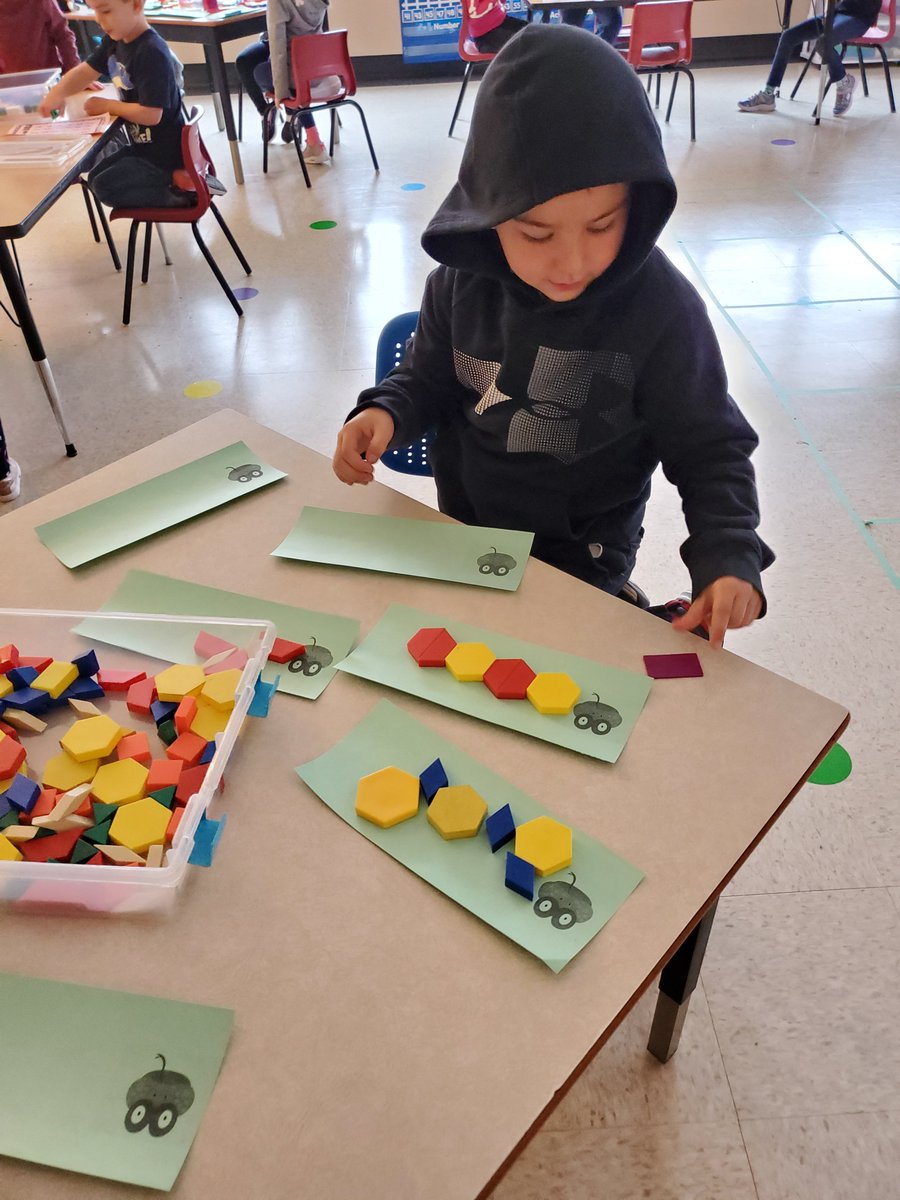 GillBaskwill's tweet photo. #mathworkstations are a high engagement way to practice our skills during math workshop! #counting #patterns #Kindergarten https://t.co/bwkkD9j7zA