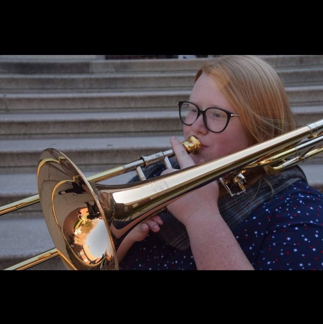 Today's Wednesday Feature:

Amber Moore - Mosheim, TN
2nd yr MM in Trombone Performance

Highlights:
Teaches elementary thru collegiate levels
TA teaching UD Brass Methods
UD Trombone choir
UDWE
UD Collegium Musicum