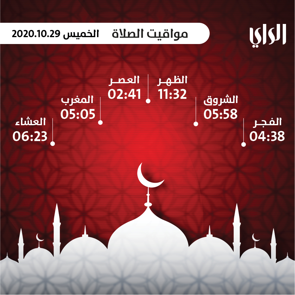 #مواقت_الصلاة ليوم غدٍ الخميس https://t.co/PP20w8BW3G