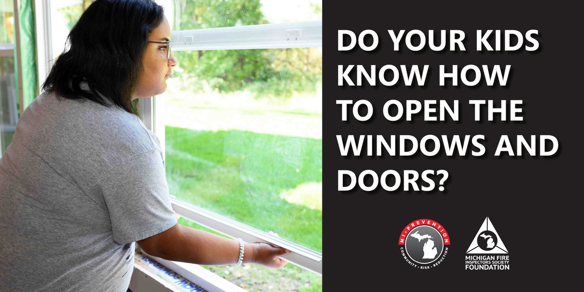 CityofGBFire's tweet photo. In #Michigan recently people, including children, have died in house fires because they were unable to open the windows. Make sure they can open and operate all windows and doors. https://t.co/3aZLYr6frh