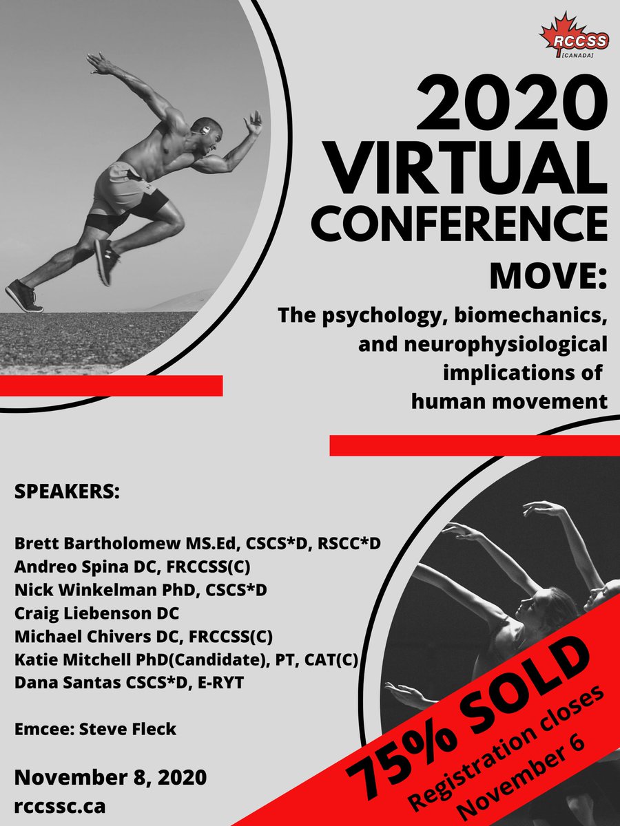 Just over 1 week to go until our Virtual Conference!
❗️ Student pricing available
❗️ Open to ALL health &amp; wellness practitioners
Join us for a stacked day of engaging topics from some of the most experienced speakers in movement science &amp; education!
buff.ly/350ZV6V