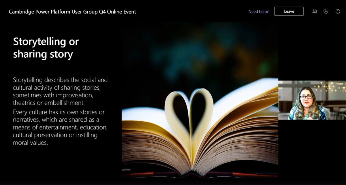 cambsppug's tweet photo. Everything you're doing, you're telling a story to the world @heddanewman.
#Cambsppug #storytelling #microsoftcommunity https://t.co/KaJAOQO0Is