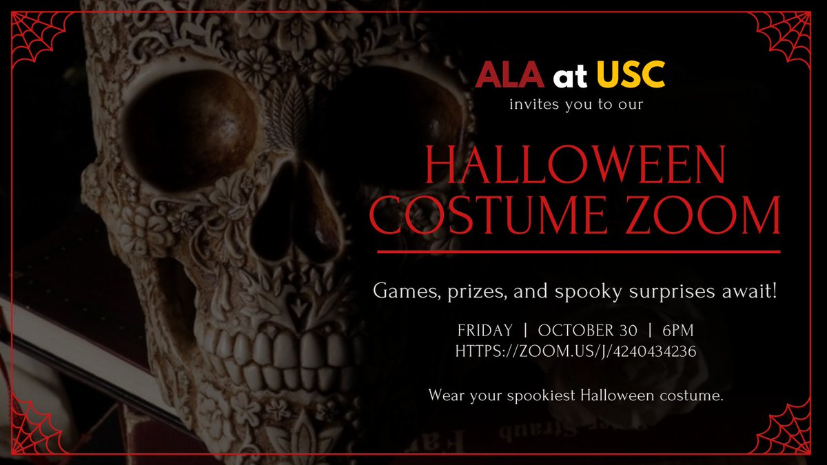 ALAatUSC's tweet photo. 🎃 #alaatusc #virtualhalloween #USC https://t.co/d0zlLlnWxW