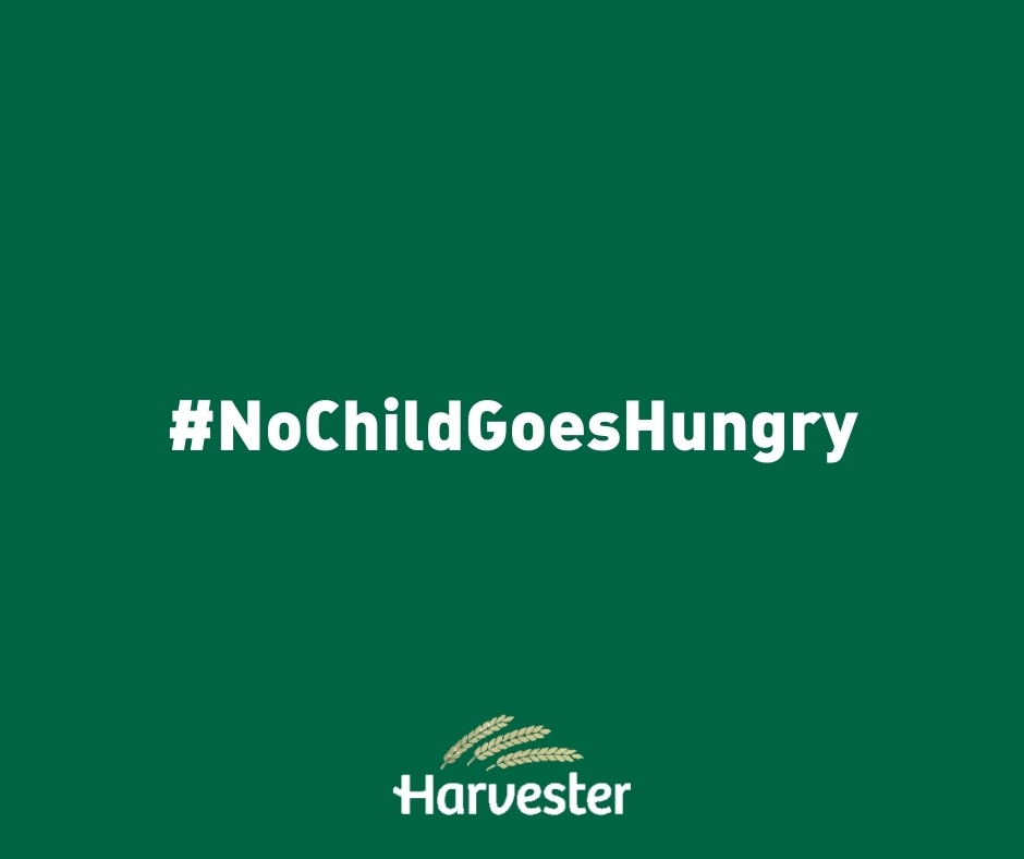 HarvesterUK's tweet photo. Here at Harvester families are at the heart of everything we do. To show our support for #NoChildGoesHungry we're giving away 5000 takeaway kids lunches this Thursday and Friday. For full details please check our Facebook page or Instagram. 
#ENDCHILDFOODPOVERTY https://t.co/RHTifMTRyS