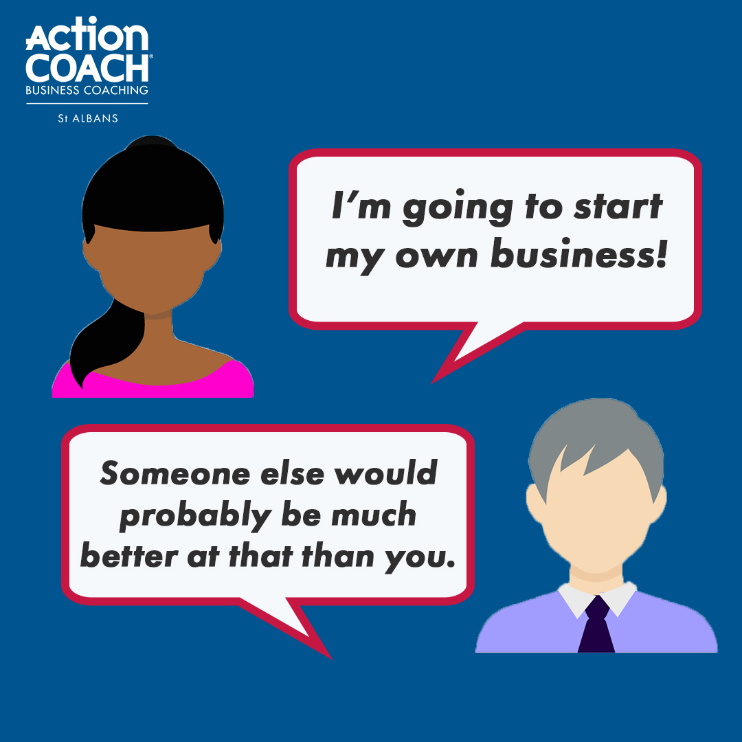 JGC_ActionCOACH's tweet photo. If you had a friend come to you with the exciting news that they’re going to start their own business would you say these things?

No, of course you wouldn’t. So why do you say them to yourself?

Swipe to see some common self-limiting beliefs! https://t.co/mtsm6ufevn