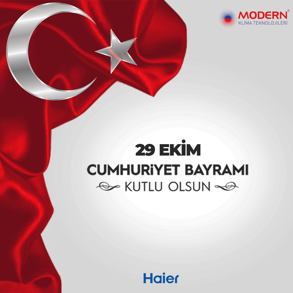 modernklima's tweet image. Cumhuriyetimizin 97. yılını gururla kutluyor, Ulu Önderimiz Mustafa Kemal Atatürk ve yol arkadaşlarını saygıyla anıyoruz. 29 Cumhuriyet Bayramımız kutlu olsun.

#29Ekim #CumhuriyetBayramı #ModernKlima #Haier